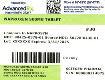 Naproxen 500mg #30 (Naproxen 500mg 80425 0378 01)
